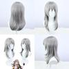 Cosplay Wig Realistic Scalp Silver Grey Gradient 52cm Length