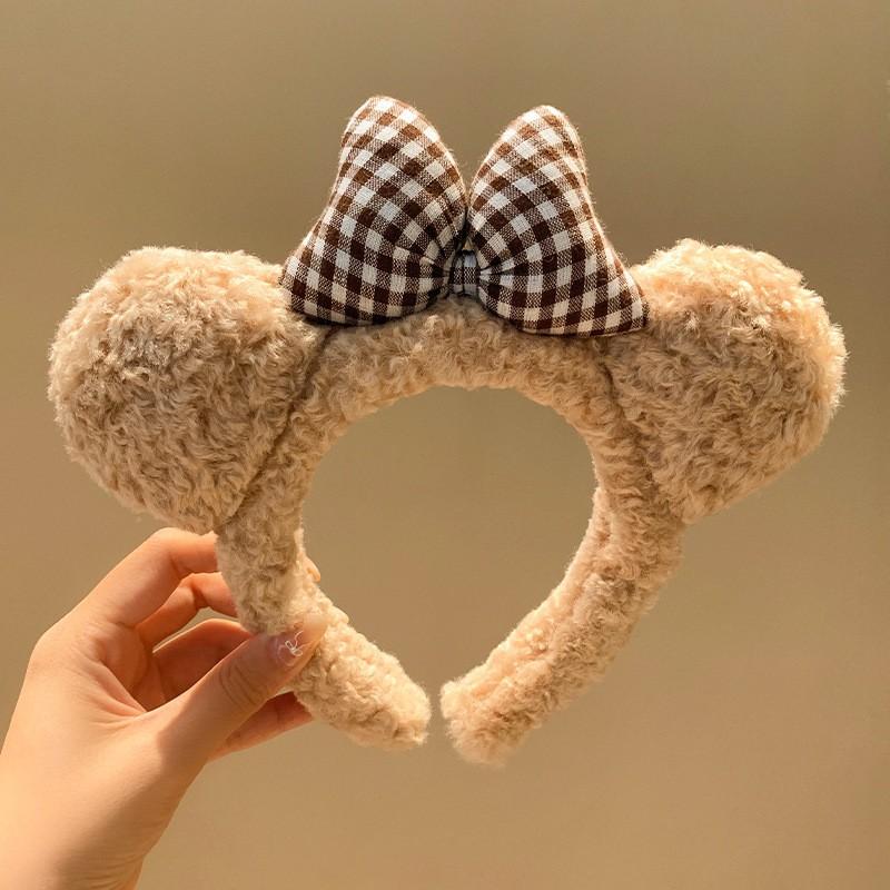 Bowknot Plush Bear Ear Headband