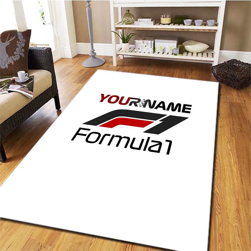 F1 Gear Custom Name Carpet Rug For Living Room Bedroom Home Sofa Decoration Kids Play Nonslip Floor Mat