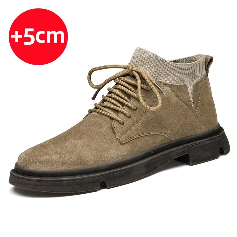 Модные, популярные мужские ботильоны из Европы и Америки, высококачественные туфли, увеличивающие рост, классические мужские деловые туфли на толстой подошве