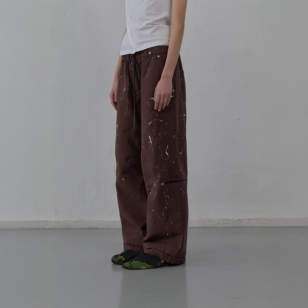 LCDC™ Paint Effect Wide-Leg Trousers (Brown)