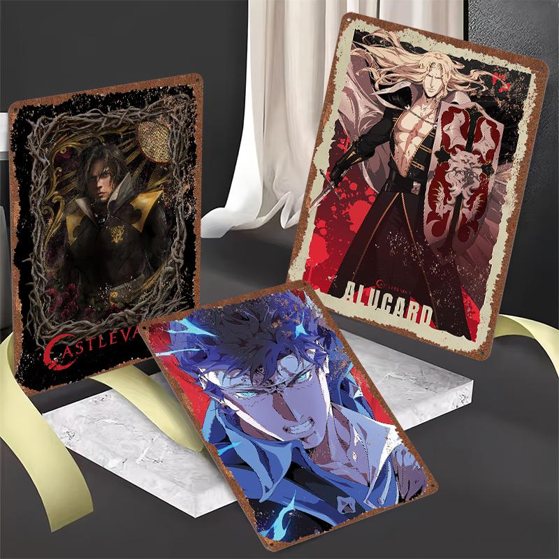 CastlevaniaS Жестяные Плакаты Настраиваемое Настенное Искусство Ретро Винтажные Металлические Жестяные Знаки для Игровой Комнаты Декор Эстетичный Дом
