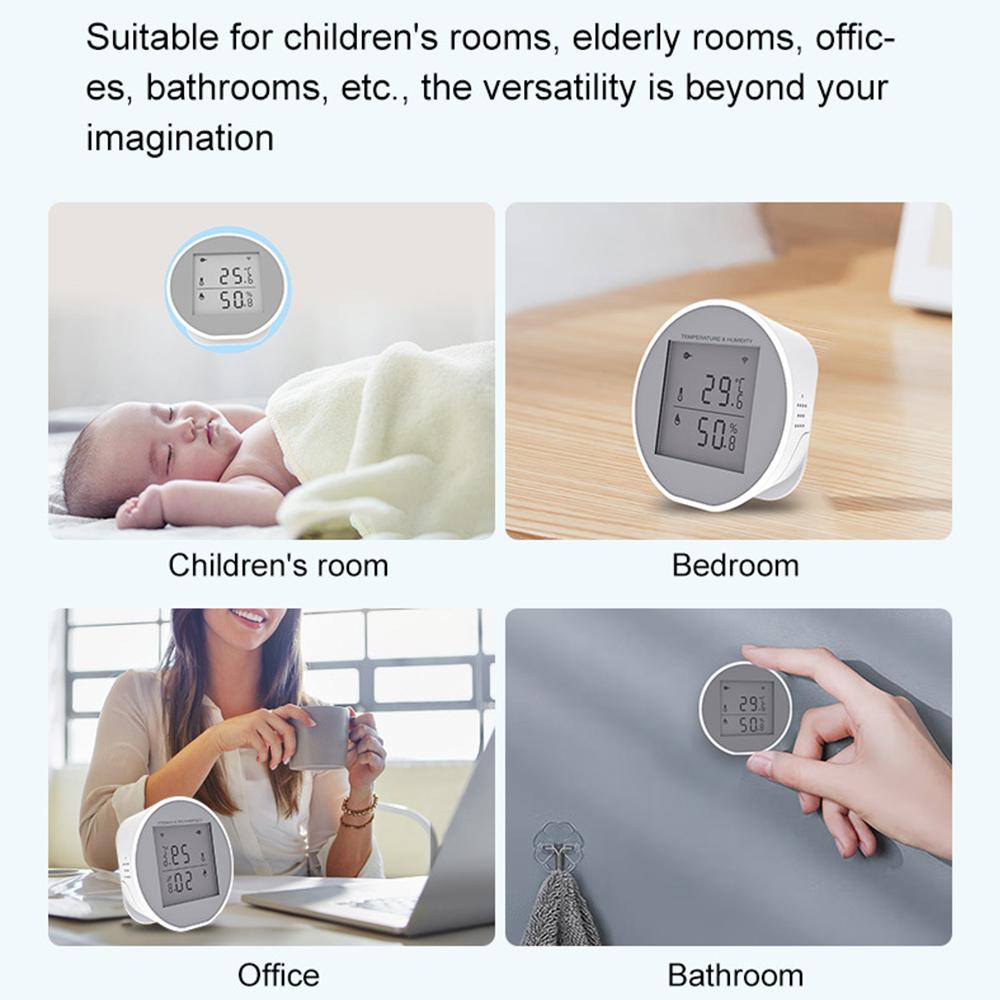 USB Battery Powered WiFi Temperature Humidity Sensor with Instant App Alerts
