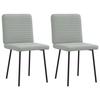 VidaXL Dining Chairs Set of 2 Light Grey Velvet 4101133