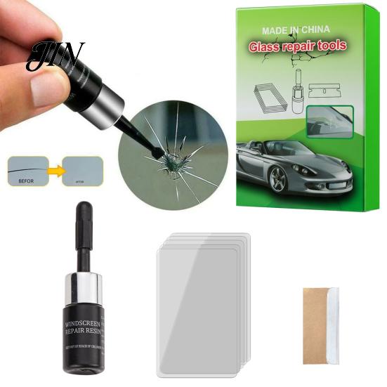 Tinted Glass Windshield Repair Chip Kit, Car Crack Kit for Repair, Star Fix DIY Tool Small Chips Bullseye Scratch Remover