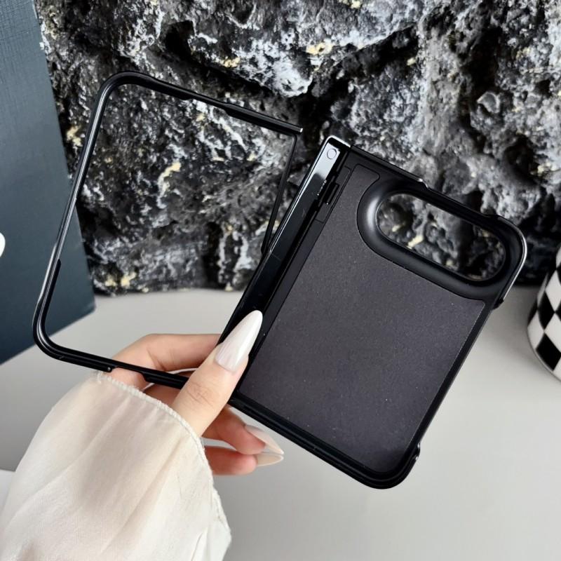 Magnetic Snap-on Case IPhone Duo Foldable Phone Full-Body Protection With Suede Texture PU Cover Shockproof Anti-Scratch