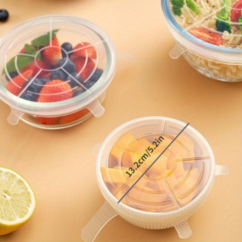 1pc Transparent Silicone Kitchen Utensils Fresh-keeping Stretch Universal Bowl Cover Refrigerator Microwave Oven Sealed