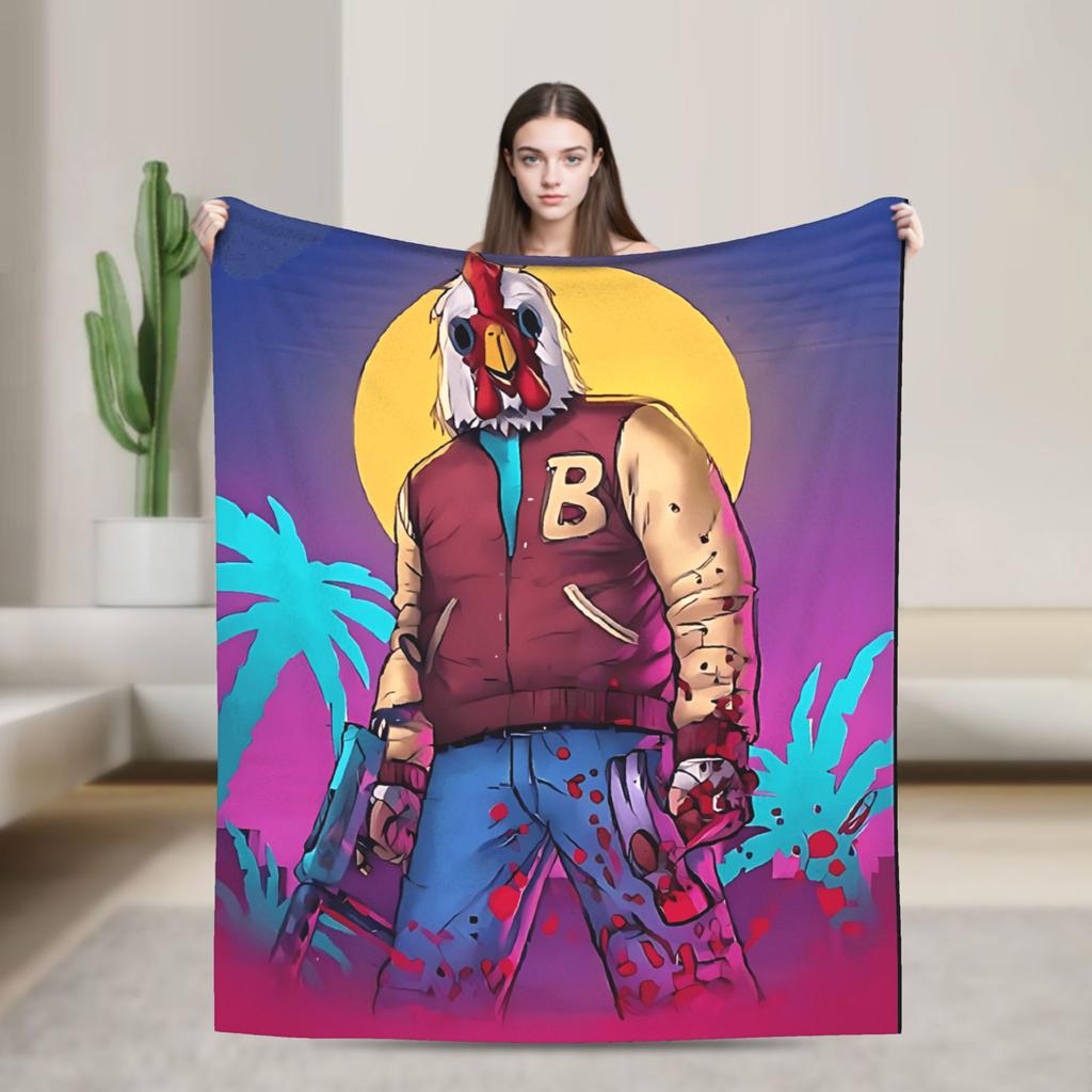 Invader Zim Movie Blanket Soft Aesthetic Plush Throw Blanket For Bedroom Airplane Travel Flannel Bedspread Bed Cover