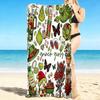 1Pc Grinch Christmas Decorations Beach Towel, Quick Dry, Multi-Use for Beach Pool Gym Yoga Home Travel, Christmas, Halloween, Xmas Gift S637