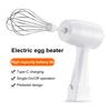 Electric Hand Mixer Cordless Rechargeable Egg Beater Handheld Egg Whisk Kitchen Tool for Baking Cooking