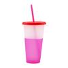 5 шт. в упаковке, многоразовые стаканы, меняющие цвет, 720 мл, дорожный стакан для холодных напитков с крышкой и трубочкой, многоразовые термохромные стаканы, меняющие цвет