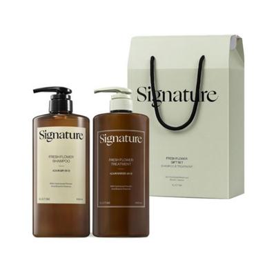 Подарочный набор с мягким кислотным шампунем Elastin Signature Scalp and Damage Clinic и средством для лечения экстремальных повреждений волос