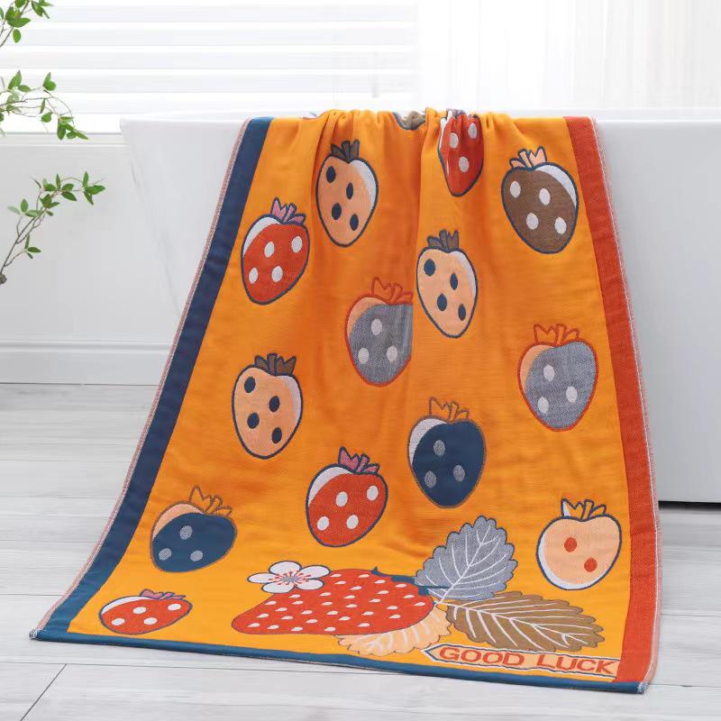 Хлопковое марлевое банное полотенце в китайском стиле, четырехслойное - Мягкое, впитывающее и плотное для пар