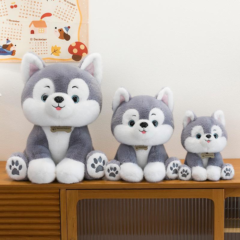 New Simulation Seat Husky Plush Toy Cute Pet Dog Home Decoration Children's Birthday Gift Doll Exchange