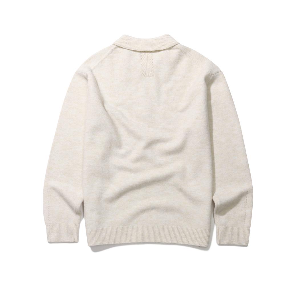 LEDEPT Washable Half-Zip Collar Knit [Beige]