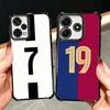 Чехол для телефона с покрытием Football Номер 7 10 19 для Xiaomi Redmi Note 14 15 Pro Plus 13 12 11 11S 11T 10 9S 9 5G Защита от падения Airbag Co