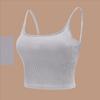 Women's Sports Underwear with Bra Pads Back Sling Sexy U-neck Thin Straps Yoga Tank Tops