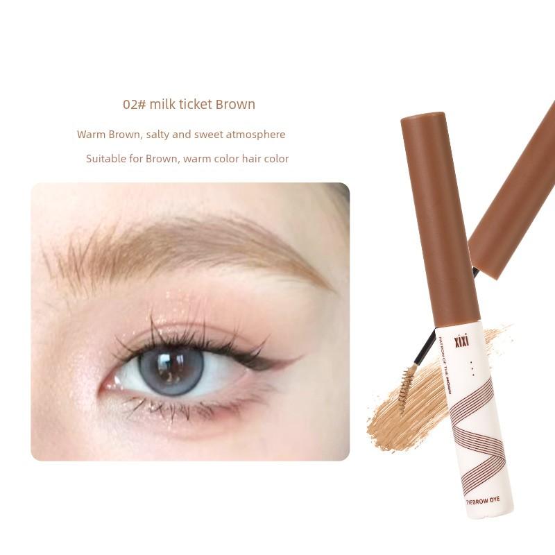 Xixi Eyebrow Cream Women's Light Eyebrows Eyebrow Cream Hair-Styling Raincoat Waterproof Long Lasting Fadeless Brown Wild Eyebrow Pencil