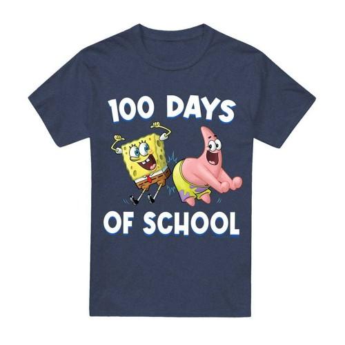 SpongeBob SquarePants Unisex Adult 100 Days Of School Heather T-Shirt