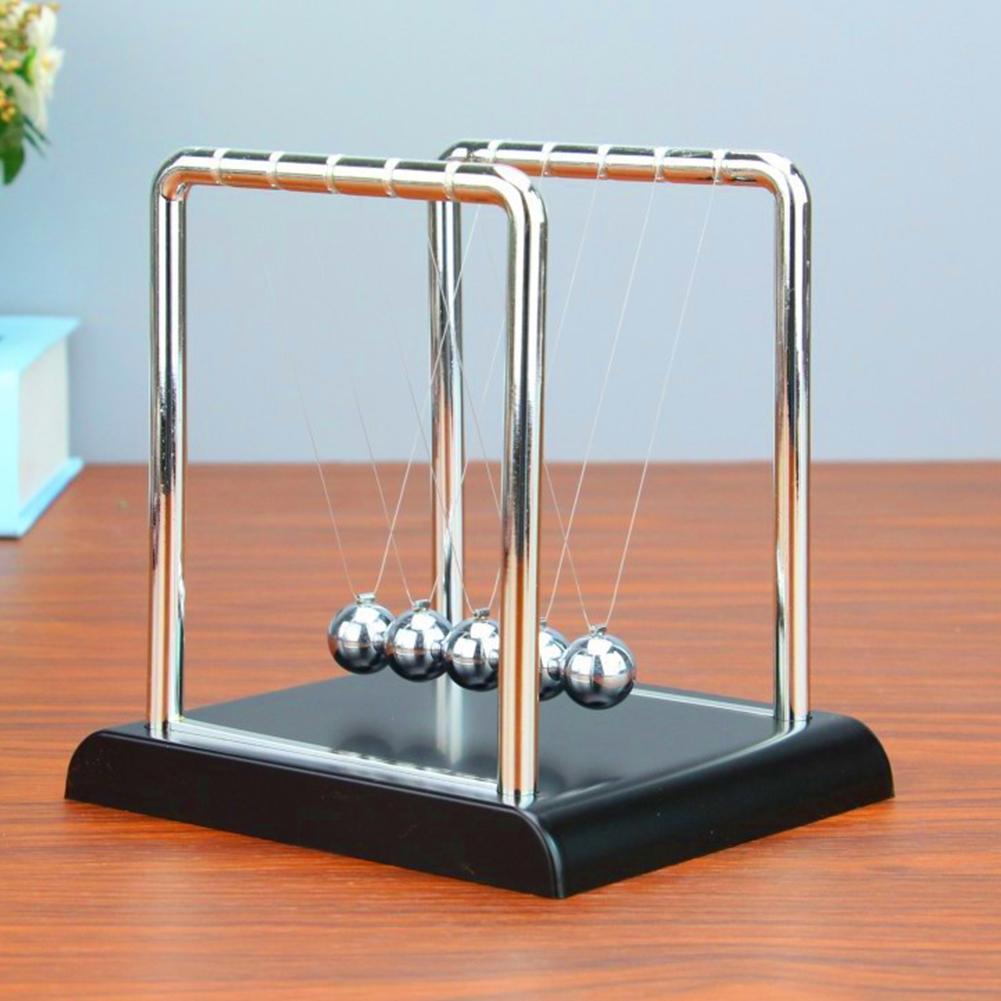 1 PC Cradle Balance Steel Balls Perpetual Motion Collision Teaching Ball Physics Science Pendul J9G3