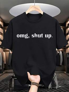 Men ExtraOMG Stay Silent Graphic T-Shirt Comfortable And Light For Daily Wear Beach Activities Sports Outdoor Apparel Year-Round