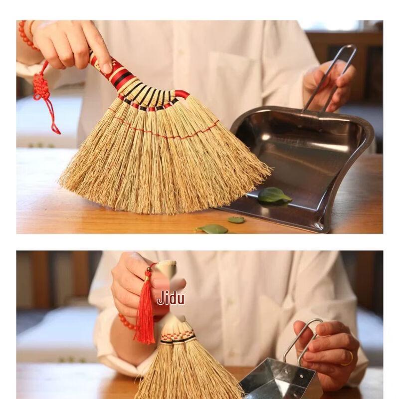 Traditional Hand-Woven Sorghum Broom