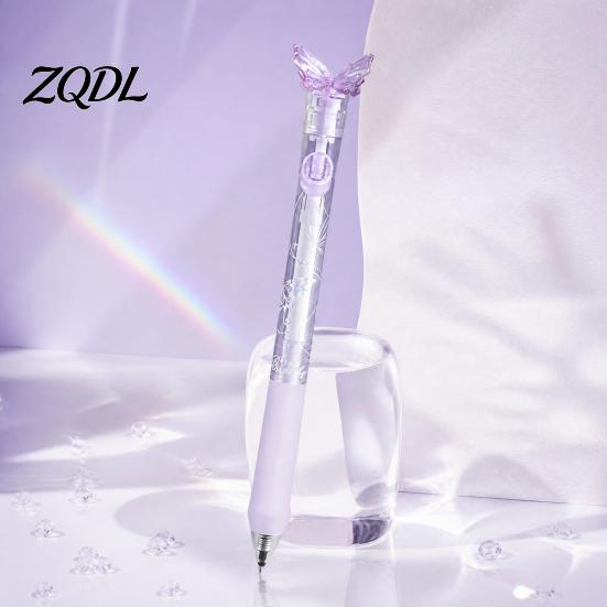 Retractable Writing Pens Butterfly Gel Pen, 0.5mm Fine Point Black Ink Fingertip Stress Gyroscope Fidget Relief Design, Quick Dry Smooth Pen