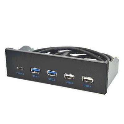 26-27 5,25-дюймовая передняя панель USB 3.1 Gen 2, USB-хаб, 2 порта USB 3.0 + 2 порта USB 2.0 + 1 порт Type-C с Type-E C