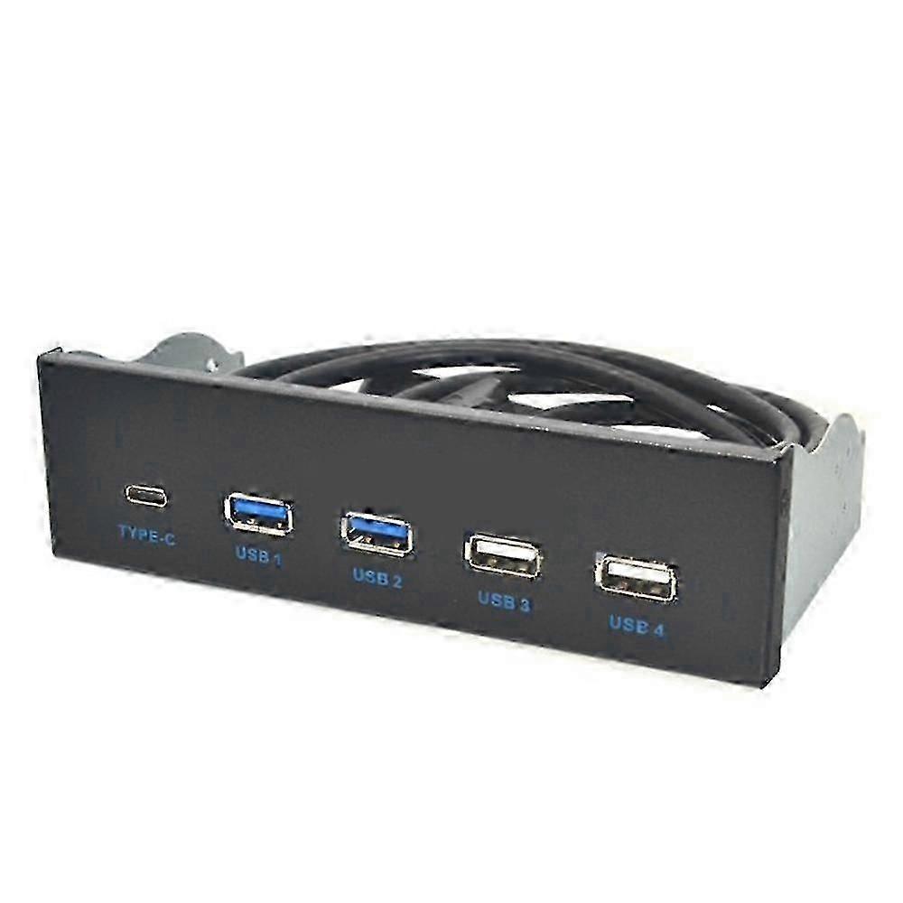 26-27 5.25 inch Usb3.1 Gen2 Front Panel Usb Hub 2 Ports Usb3.0+2 Ports Usb2.0+1 Port Type-C with Type-E C