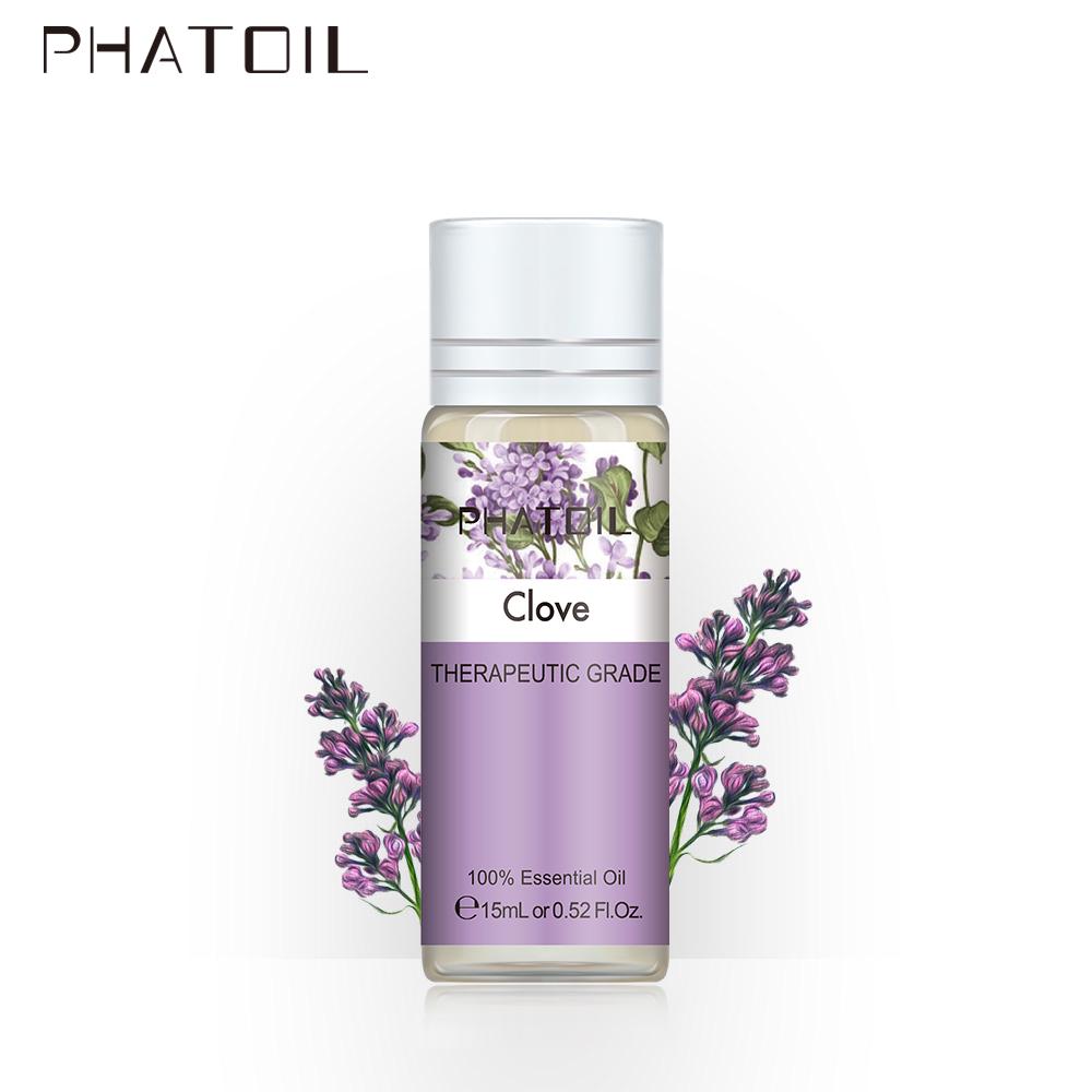 PHATOIL 5ml/10ml/15ml/30ml/100ml Clove Pure Fragrance Oil Antibacterial Essential Oil Deworming Air Freshener Aromatherapy Spa Body Care