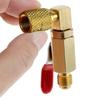 3Pcs R410A Shut-Off Ball Valve Set 5/16" SAE Female To 1/4"SAE Male for R410A R32 Air Conditioning Refrigerant Mini Split System
