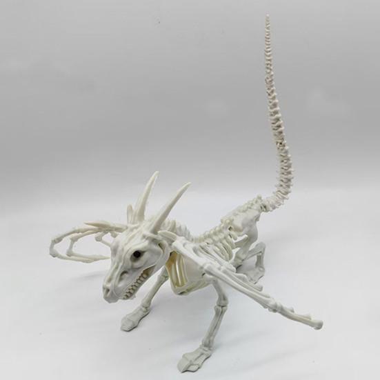 Halloween Animal Skeletons Dog Bat Frog Scorpion Spider Snake Rat Bone Skeletons for Halloween Party Haunted House Graveyard Scene Decoration