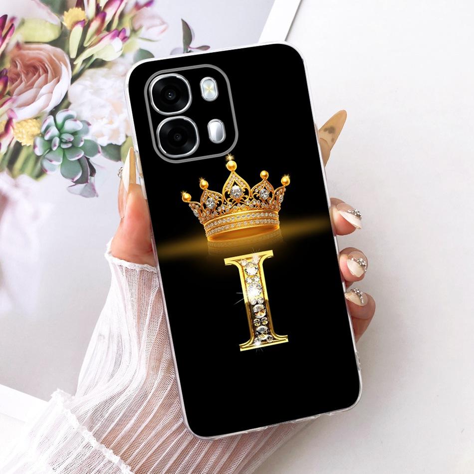 Для OPPO A6s CPH2789 2026 Модный чехол для телефона с буквой и короной Для Oppo A6S 5G Мягкие силиконовые чехлы из ТПУ