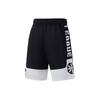 Li Ning Badfive Mister Cartoon Collaboration Letter Print Loose Casual Shorts Men Shorts Black White AAPU207-1
