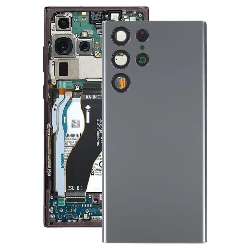 Для Samsung Galaxy S22 ultra 5G SM-S908B задняя крышка аккумулятора с крышкой объектива камеры