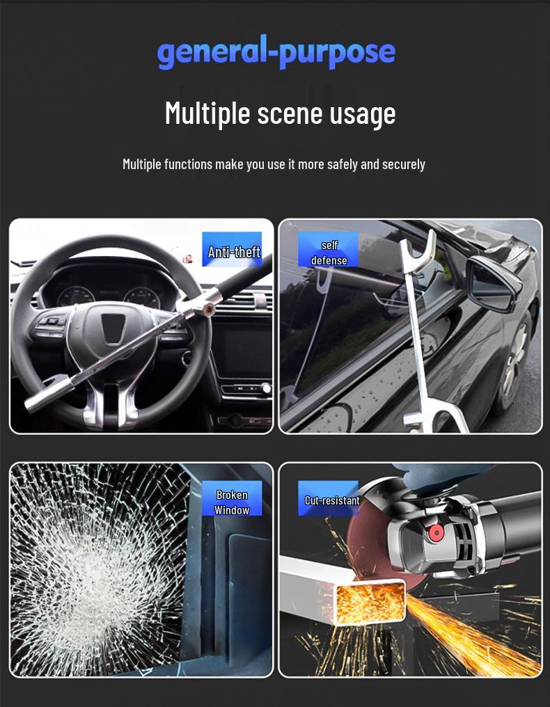 Противоугонный Т-образный замок на руль для автомобилей - Т-образный замок для самообороны