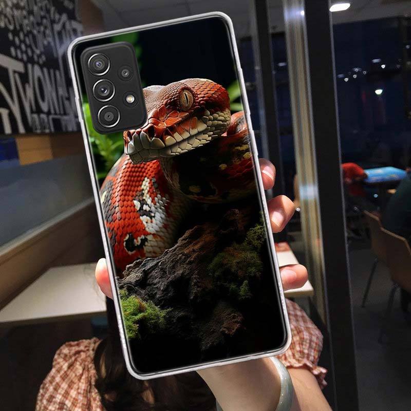 Чехол для телефона "Лесные гадюки и питоны" для Samsung A54 A57 A37 A17 A14 A15 A12 A24 A34 A55 A35 A25 A52S A07 A05S A04S A22 A32 A72