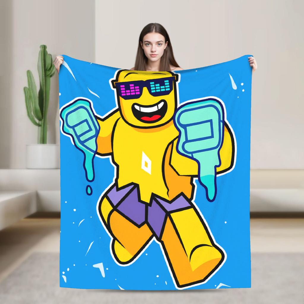 S-Sunny And M-Melon Blanket Soft Warm Fluffy Plush Bedding Throws For Bedroom Decorative Flannel Bedspread Bed Cover