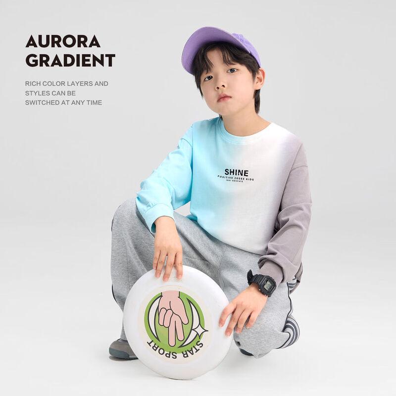 Zuoxi Boys' 2026 Spring Gradient Long-Sleeve T-Shirt