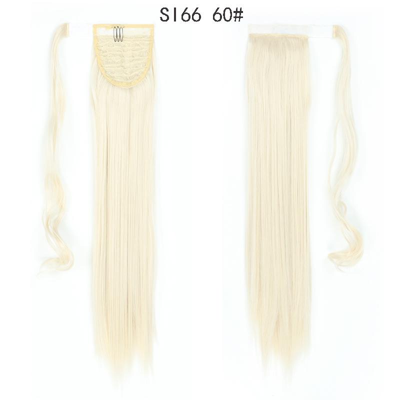Straight Synthetic Clip In Drawstring Ponytail Hairpieces for Women High Temperature Fiber