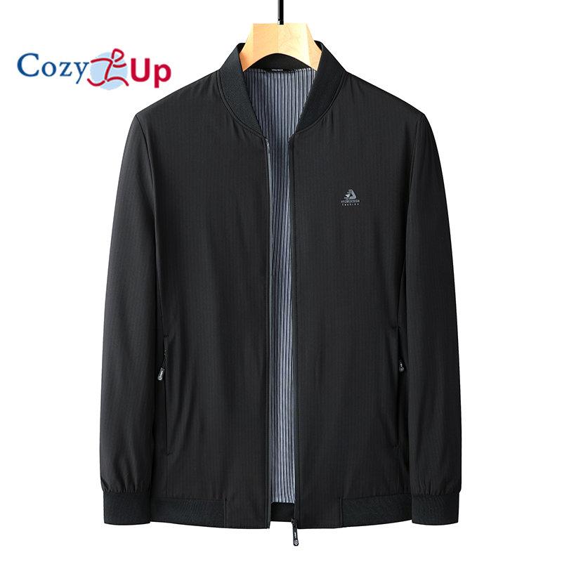 Cozy Up Повседневное пальто Мужские карманы на молнии Куртки Slim Fit Куртка-бомбер Мужская Jaqueta Masculina