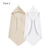 2 Pack 35*35inch Baby Bath Hooded Towels 100% Muslin Cotton Newborn Baby Bath Towel with Hood for Babies Infant Toddler and Kids
