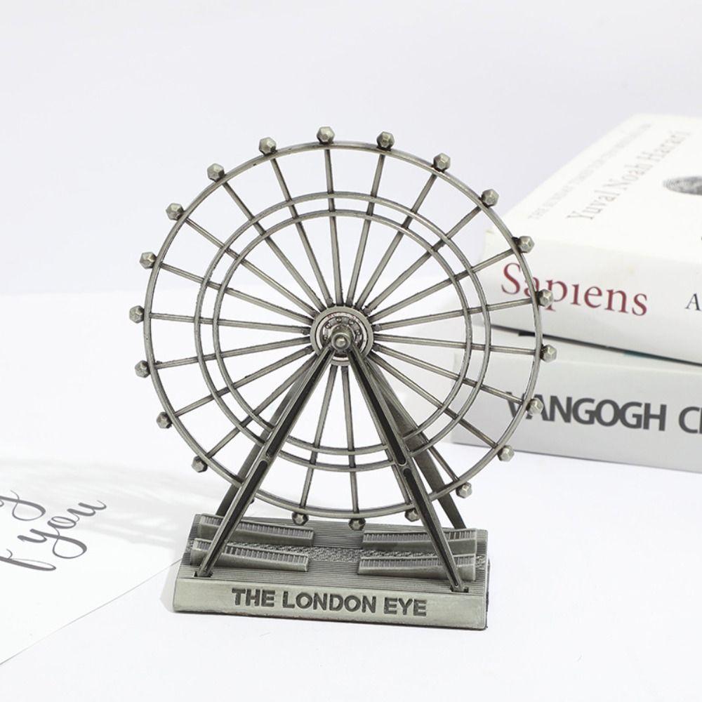 Retro London Eye Ornament Rotatable Ferris Wheel Model Nordic Style Art Figurine Tourist Souvenirs