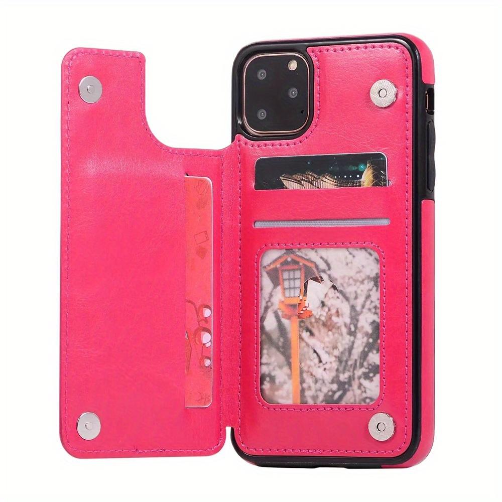 Кожаный чехол-кошелек для IPhone 14/13/12/11/Pro Max/Mini/XR/X/XS Max/8/7/6S/6 Plus/SE2/SE3/2022/2020 - держатель для карт и откидная задняя крышка