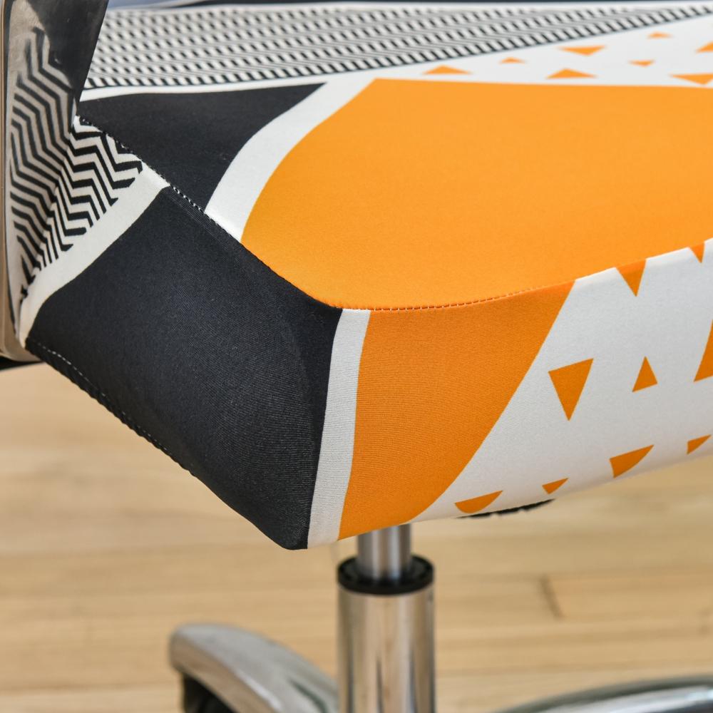 Эластичный чехол на офисное кресло с принтом и прочной молнией для кресел с высокой спинкой