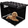 Pet Prime Dog Crate Cover for Wire Cages 24 30 36 42 48 Inch Outdoor Pet Kennel Cover Machine Wash & Dry (Cover Only) (24 Inch Crate Cover