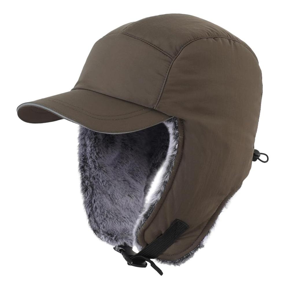 Connectyle and Winter Pilot Cap with Work Army Green Men's Women's Water-Repellent Earflaps, Cap,