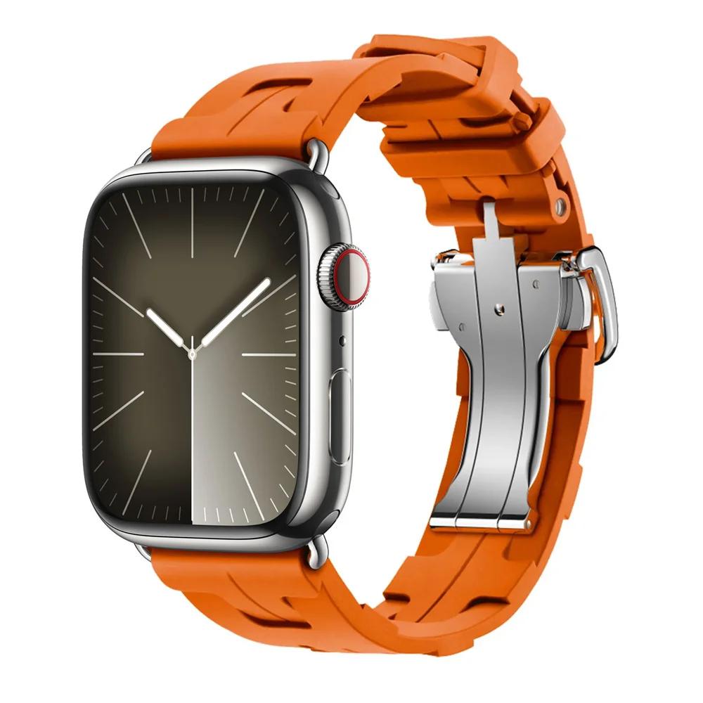 С логотипом Kilim Одинарный тур Силиконовый ремешок Ремешок для Apple Watch 46 мм 42 мм Ремешок для Iwatch 11 10 9 8 Ultra3 49 мм 45 мм 38 мм Ремешок для часов