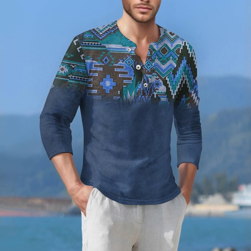 Men'S T-Shirt Street Casual Fashion Long Sleeved Top
