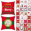 Luxurious Peach Skin Velvet Christmas Cushion Cover With Charming Santa Claus Print For Home
